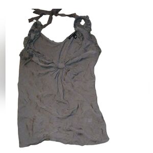 Banana Republic Gray Camisole with Ruffle Straps